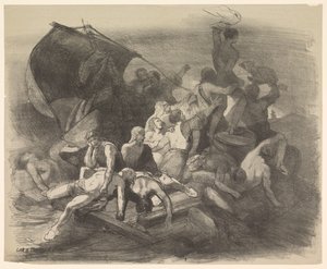 The Shipwreck of the Medusa. Scene from the Drama of the Same Name by Charles Rochussen