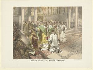 Charlemagne Crowned Emperor, 800 by Charles Rochussen