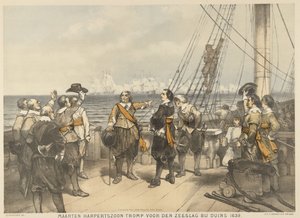 Maarten Tromp before the Battle of the Downs, 1639 by Charles Rochussen