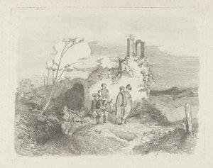 Men by a Ruin by Charles Rochussen