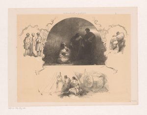 Men and Reclining Woman