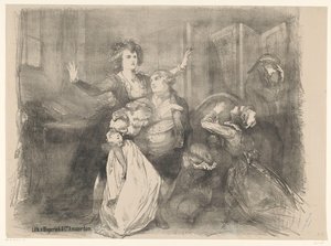 Scene from the Play Marie Antoinette (series title: Announcements of Ballets and Plays Performed in the Amsterdam City Theatre) by Charles Rochussen
