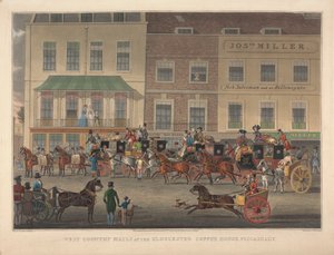 West Country Mails at the Gloucester Coffee House, Piccadilly by Charles Rosenberg
