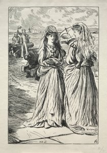 Lady Nelly - the Flirt by Charles Samuel Keene