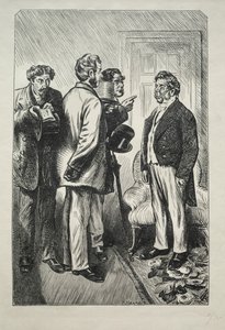 Our Christmas Turkey, Mr. Bobsby Concerned, 1868 by Charles Samuel Keene