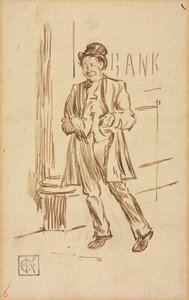Study of a Drunken Man Passing a Bank