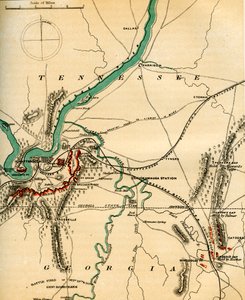 Map of Chattanooga and its Defences, Tennessee