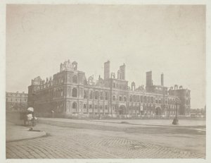 Paris Fire (The Facade of City Hall), from the series "Paris Incendiary" by Charles Soulier