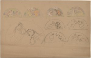 Studies for Lunettes by Charles Sprague Pearce