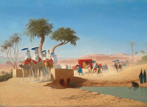 The Empress Eugenie Visiting the Pyramids by Charles Theodore Frere