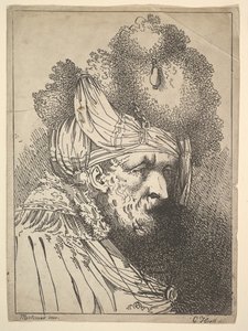 Oriental Head by Charles Theodosius Heath