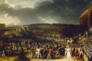 The Festival of the Federation at Champ de Mars on 14 July 1790 by Charles Thevenin