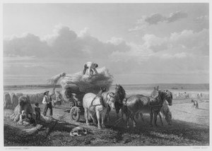 The Harvest-Field (from the picture in the Royal Collection) by Charles Tschaggeny