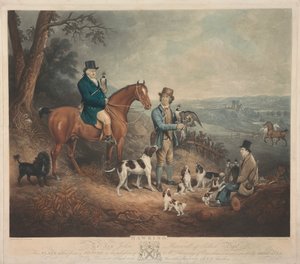 Malcolm Fleming of Barochan 1745-1811. Hawking by Charles Turner