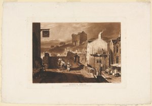 Morpeth, Northumberland, from the Liber Studiorum, 1809 by Charles Turner