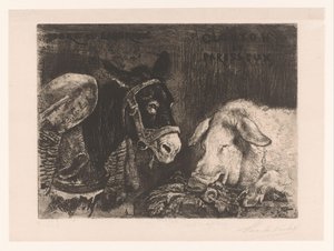 Donkey and Pig by Charles Verlat