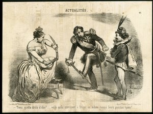 Illustration in Le Charivari by Charles Vernier