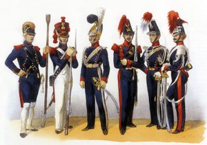 Uniforms of French Army: National Guard (Artillery and Cavalry)