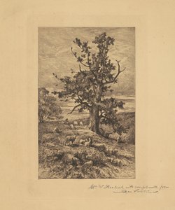 Landscape with Sheep by Charles Volkmar