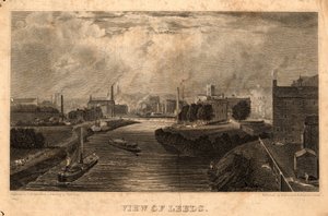 View of Leeds, engraved by J. Cousen, before 1827