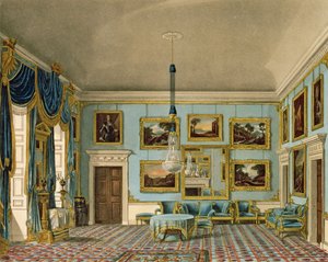 The Blue Velvet Room at Buckingham House, engraved by Daniel Havell