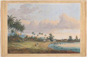 View of Anjer Java by Charles William Meredith van de Velde