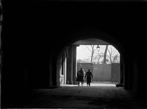 Tunnel or Covered Passage Looking Towards Three Figures, Greater London Authority, 1930s