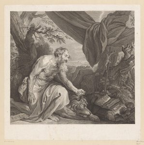 Jerome with Sleeping Lion and Crucifix by Charles de Beauvais (rejected attribution)