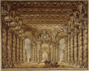 Stage Design for the Opera Armide by Jean-Baptiste Lully by Charles de Wailly