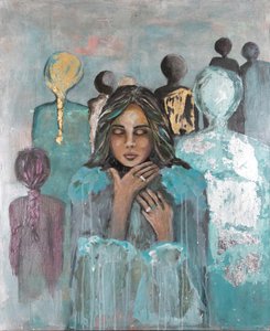 Serene Woman Reflecting by Charlotte Olsson
