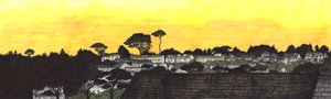 Sunset over Gylly Beach, 2020 by Charlotte Orr
