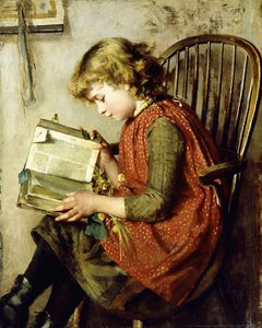 A Young Girl Reading by Charlotte Weeks