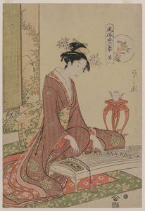 Koto from the series The Six Arts in Fashionable Guise by Chobunsai Eishi