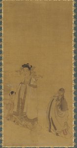 The Dragon King Revering the Buddha by Chen Hongshou