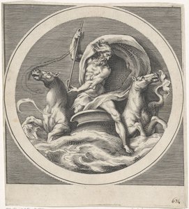 Neptune (series title: Gods and Goddesses) by Cherubino Alberti (possibly)