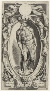 John the Baptist in a Cartouche (Figures from the Last Judgment in the Sistine Chapel series) by Cherubino Alberti