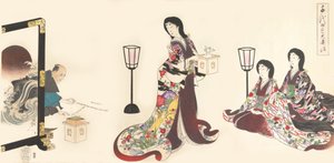 Chiyoda Castle Album of Women, 1895 by Chikanobu Yoshu