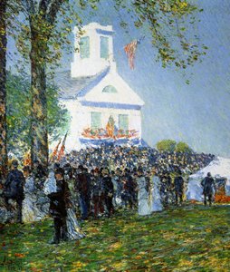An American Country Fair by Childe Frederick Hassam