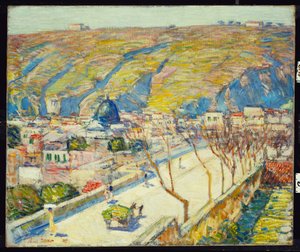 Bridge at Posilippo, Naples by Childe Frederick Hassam