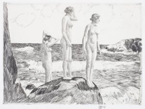 Deep Sea Bathers by Childe Frederick Hassam
