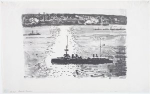 French Cruiser by Childe Frederick Hassam