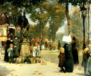 Street Scene, Paris by Childe Frederick Hassam