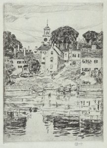 Church Tower, Portsmouth, 1921 by Childe Hassam
