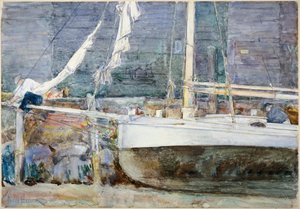 Drydock, Gloucester by Childe Hassam