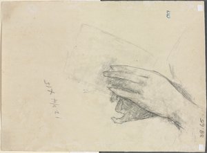 Hands Holding a Book by Childe Hassam