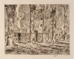 The Village Elms, Easthampton by Childe Hassam