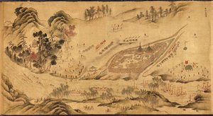 Map with a Russian Camp in Eastern Siberia