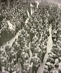 Chinese Medical Corps leaving Shanghai for Korea in 1951 by Chinese Photographer