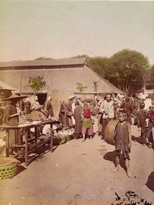 A Market in Tonkin, c.1899-1900