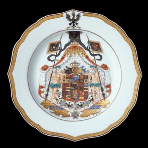 An Armorial Dinner Plate, Qianlong Period (1736-95) c.1755 by Chinese School